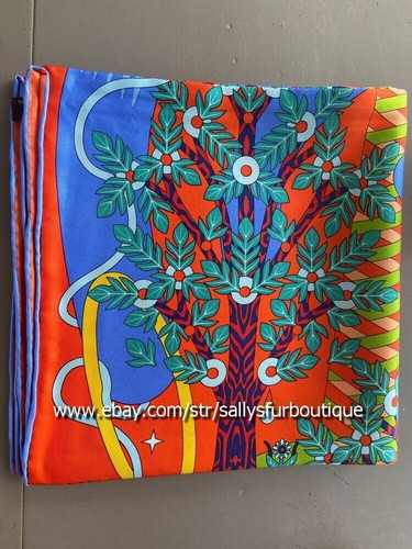 Pure 18 Momme Twill Silk Wrap Scarf Tribal Horse Print Kerchief Square Shawl 35" - Picture 15 of 48