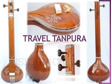Reise Tanpura professionelles handgefertigtes Tun Holz tragbares Instrument G...