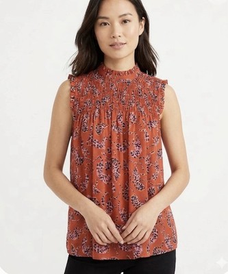 Maeve Anthropologie Darby Women's Sz 0  Big Cat Print Festival Playful Boho Fun