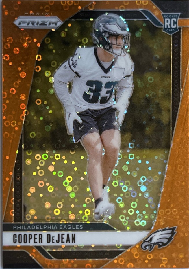 2024 Panini Prizm Football COOPER DEJEAN RC Orange Disco Prizm #321 NM
