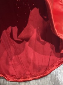 Ann Summers Red Boned Jewel Plunge Corset Basque 12 - Retro Vintage FREE POST
