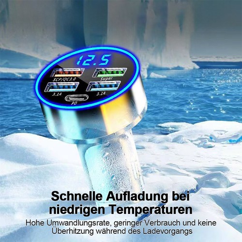 KFZ Auto Zigarettenanzünder-Stecker Zigaretten-Anzünder 12V 24V 4USB Ladegerät - Afbeelding 1 van 21