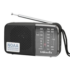 Portable AM FM Transistor Radio Battery Operated, NOAA Weather Radio with Lou...
