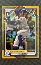 2024 Bowman Chrome - Prospects Juan Baez #BCP-160 Gold Refractor /50 (RC)