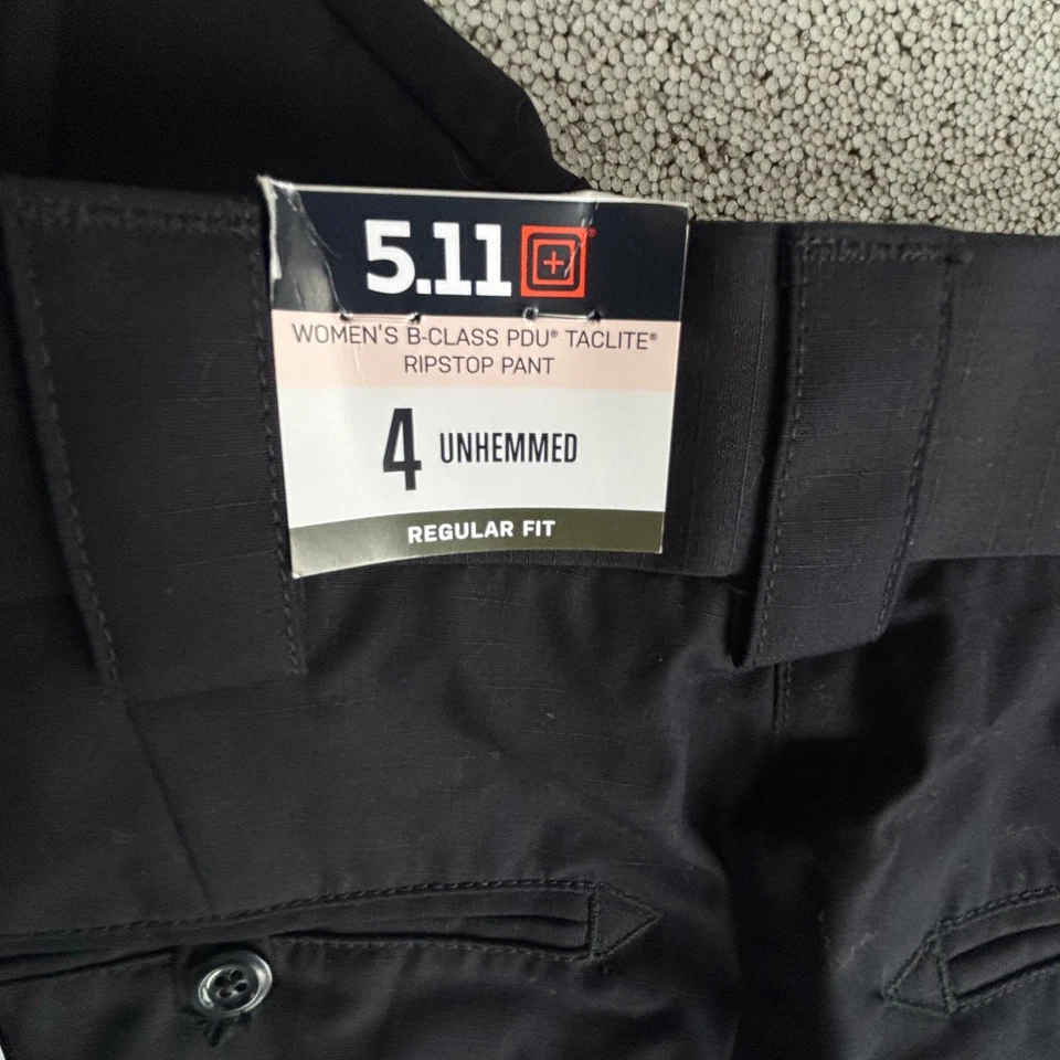 Брюки тактические женские 5.11 4 B-класса PDU Taclite рипстоп черные грузовые полицейские - Изображение 3 из 4