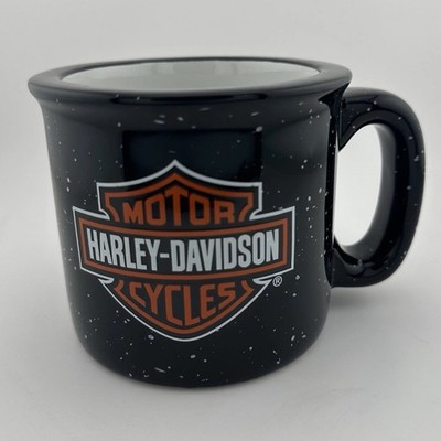 Harley-Davidson Bar & Shield Logo Black Speckled Thick Ceramic Mug