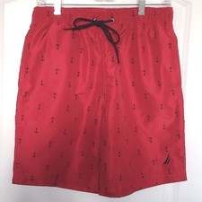 Nautica Mens Quick Dry Swim Trunks 8" Inseam Elastic Drawstring Beach Shorts