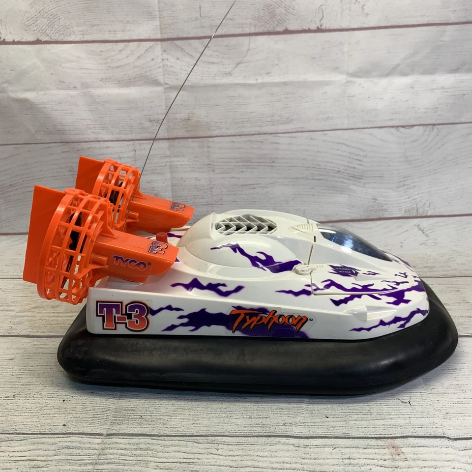 TYCO Typhoon Hovercraft T-3 R/C Vintage White Purple Working *READ DESCRIPTION* - Image 4 of 4