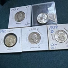 Washington Quarters 25c Silver Lot 1932 1952 1954 1958-D 1959-D Mixed Years
