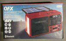 QFX R-37 Solar LED Flashlight Radio Phone Charger/AM/FM 6 Band /USB/Bluetoot A