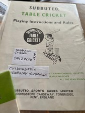 VINTAGE Subbuteo Cricket Rules 1960s C- PHOTOS