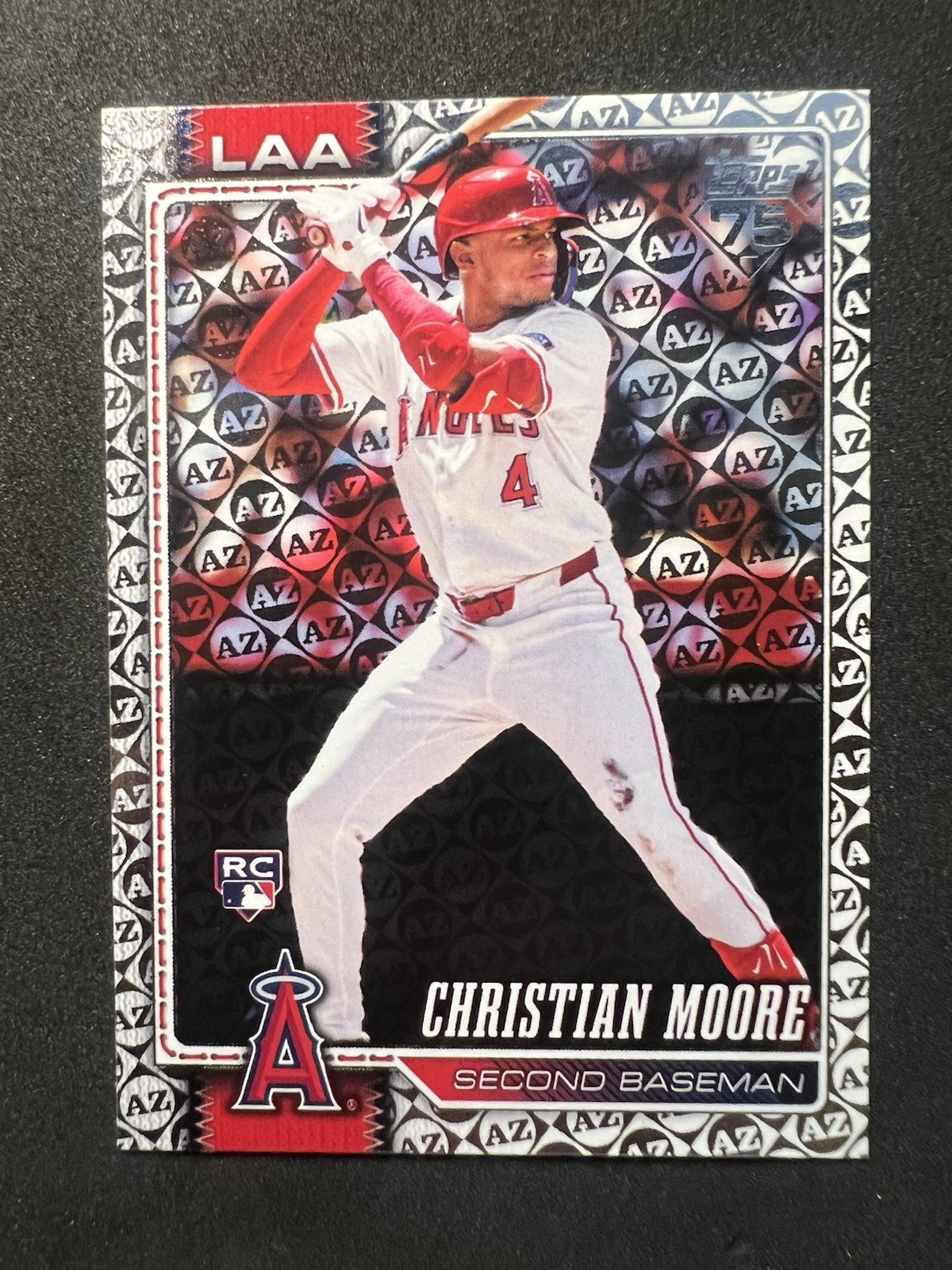 2026 Topps Series 1 CHRISTIAN MOORE Spring Training Foil Rookie Card #147 Angels