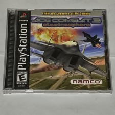Ace Combat 3 Electrosphere (Sony PlayStation 1, 1999) CIB Black Label-Tested
