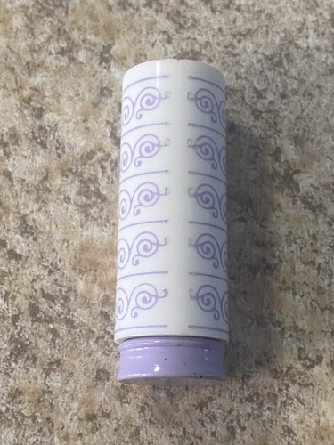 Tubo rossetto design pergamena metallo e plastica smaltato lavanda vintage anni '60 - Foto 2 di 6