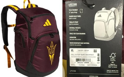 ADIDAS $85 Arizona State Sun Devils ASU 5-Star Team 2 Padded 16 ADIDAS $85 Arizona State Sun Devils ASU 5-Star Team 2 Padded 16