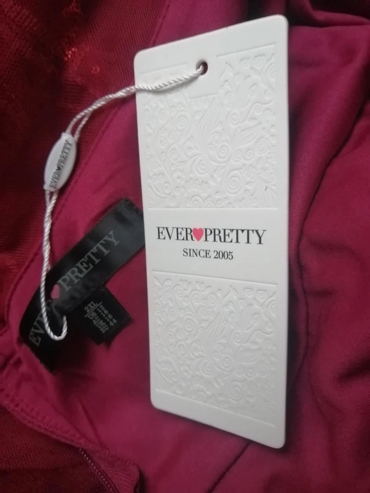 Ever Pretty Sequin Maxi Prom Ball Quiz Gown Evening Party Dress Size 14-16 - Image 3 of 4