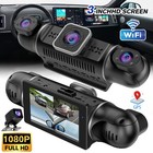 4 Channel Wifi Dash Cam 360° View, 3 inch IPS Screen 1080P Front and Rear Inside
