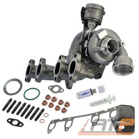 ABGAS-TURBO-LADER + KrÜMmer +Dichtsatz Montagesatz FÜR VW Passat 3C 1.9 TDI BLS