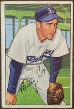 1952 Bowman #152 Billy Cox Brooklyn Dodgers Low Grade