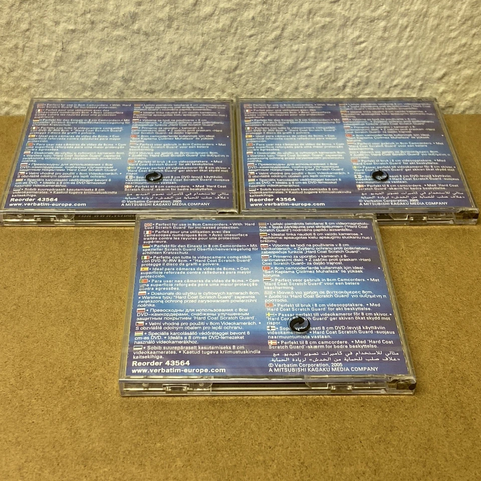 3x Verbatim 8cm DVD+RW 1,4 GB 30 Minuten für Camcorder - Neu & OVP - Bild 2 von 4