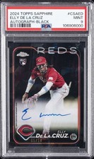 2024 TOPPS CHROME SAPPHIRE CHROME SAPPHIRE AUTOS ELLY DE LA CRUZ 5/10 PSA 9
