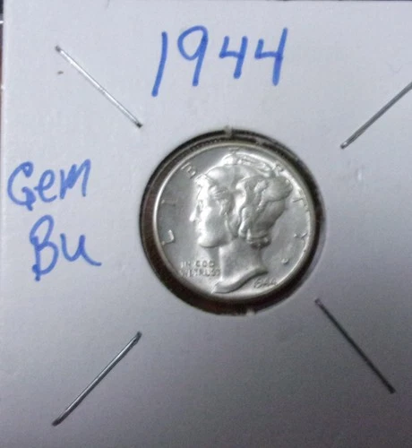 1944 Mercury dime gem BU