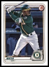 2020 Bowman Jorge Mateo #BP-138 Oakland Athletics RC MLB Rookie Card. rookie card picture