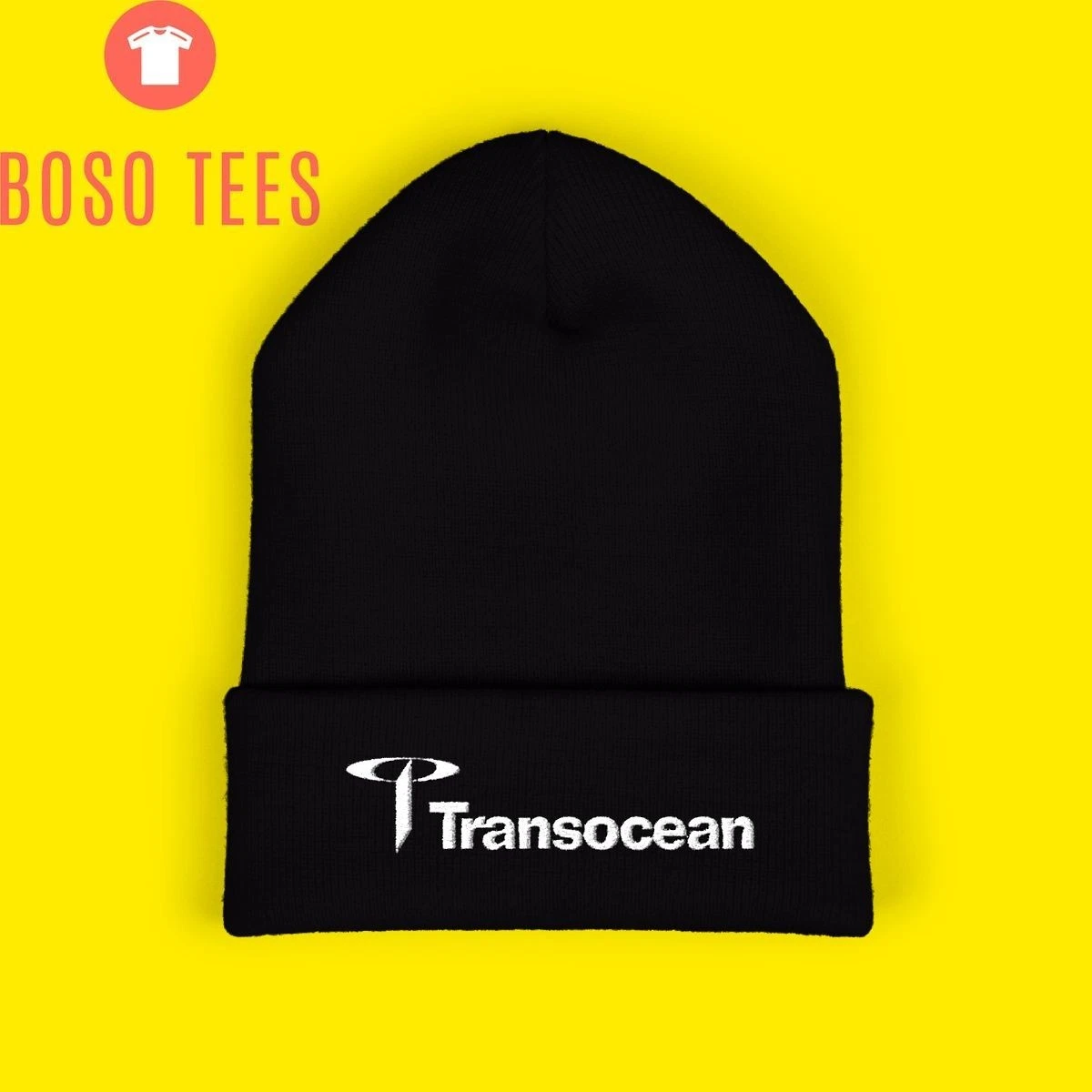 Transocean Drilling Company Black Beanie Hat Size Adult
