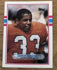 Topps 1989 Tony Dorsett #240 Denver Broncos NFL Football Card Base Set
