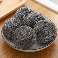 12pk Stainless Steel Scourers Heavy Duty Wire Pads Kitchen Pan Cleaning Scrub