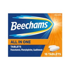 Image of Beechams All in One Tablets, Cold  Flu Relief Medicine for adults, with Parac...