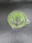 VTG Green Depression Uranium Glass Citrus Juicer Reamer Tab Handle & Spout 6"