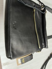 NWT Margot Mickey Hobo Bag Black Pebbled Leather, Zipper Tassel, Gold Hardware