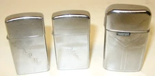3x Vintage Ligters, 2x Zippos, 1x Ronson, Made in USA