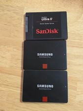 LOT 2 Samsung 860/850 Pro 256GB SSD Solid State Drive & 1 SanDisk 240GB UNTESTED