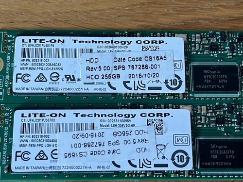 Lots of 2 Lite-On SSD, 256 GB, M.2 2280, wiped and tested - Picture 2 of 3