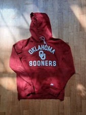 Oklahoma University Nike Hoodie Mens Medium Red OU Sooners Sweatshirt New
