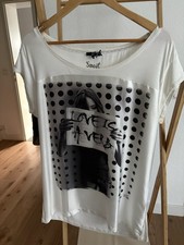 Dept Damen T-Shirt XL Weiß/Schwarz Punkte-Pr...