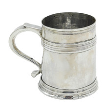 Tazza Tankard Queen Anne Britannia Standard Argento Antica 1700 Londra