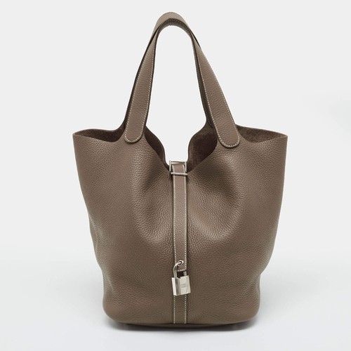 Hermes Picotin Lock 26 Etoupe Togo Leather Bag
