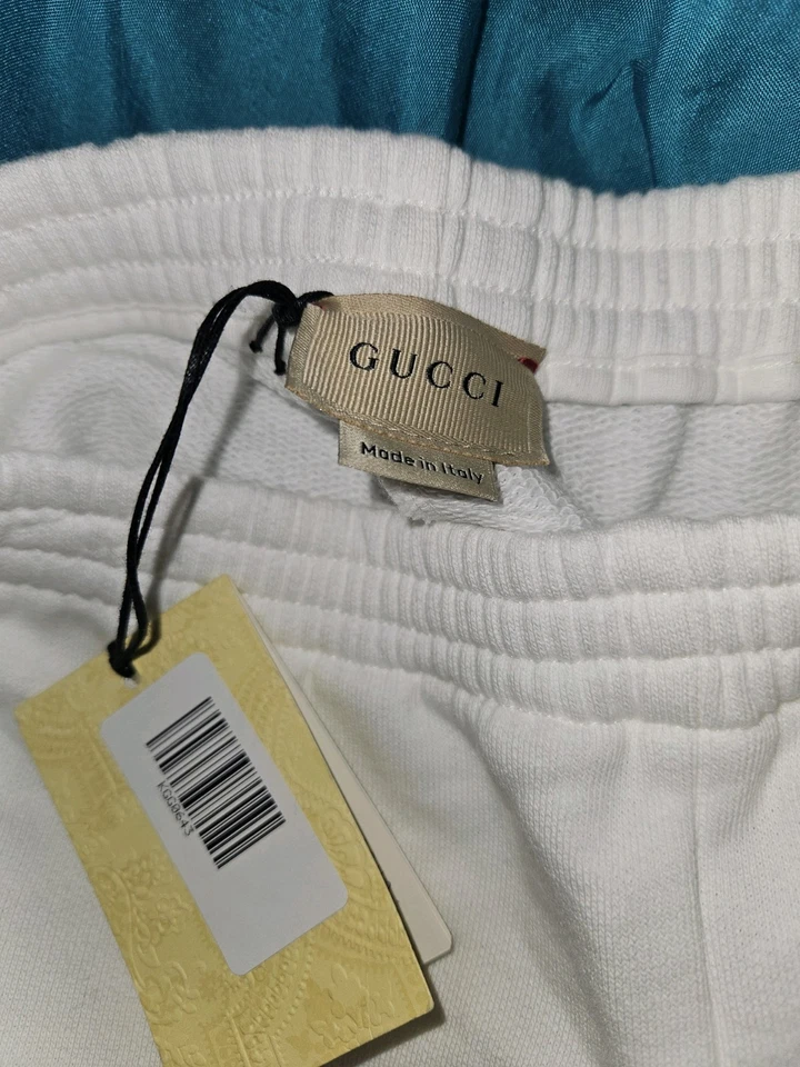 全新带标签 GUCCI 白色慢跑裤/运动裤 COA 含 8Y 码 — 第 2/4 张图片