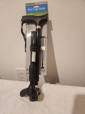 CVS Health Folding Flex Cane Black weight capacity 250 no wheels
