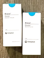 3 THREE BOTTLES BRAVA POWDER-OSTOMY USE-ABSORBS MOISTURE-1 OZ-ONE BTL W/NO BOX