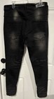 Hyper Denim Men's Black Skinny Jeans Size 34 Slim Fit Mid Rise Drawstring — photo 3