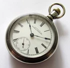 Antique Waltham Pocket Watch 18 size 15 jewels Silverine case RUNS