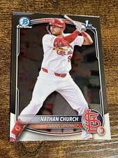 NATHAN CHURCH 2025 Bowman Chrome #BCP-192 Cardinals Rookie 1st