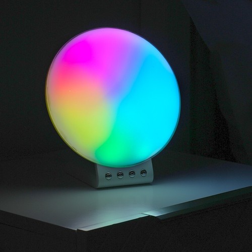 Smart Sunrise Alarm Clock 2in1 Wireless Charge RGBIC Sound Effects Ambient Lamp - Picture 8 of 10