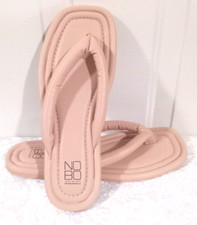 No Boundaries Womens Blush Puffy Thong Flip Flop Sandals Sz11 NEW