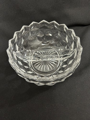 Split Bowl Fostoria Americana Cubist Relish Condiments Candy Nut Vintage - Picture 3 of 4