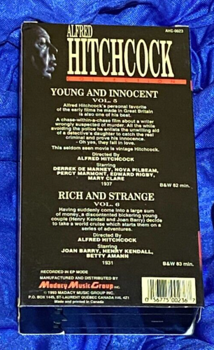 Alfred Hitchcock Collection - Vol. 5 6 (VHS/EP, 2-Tape Set) - Imagen 2 de 2